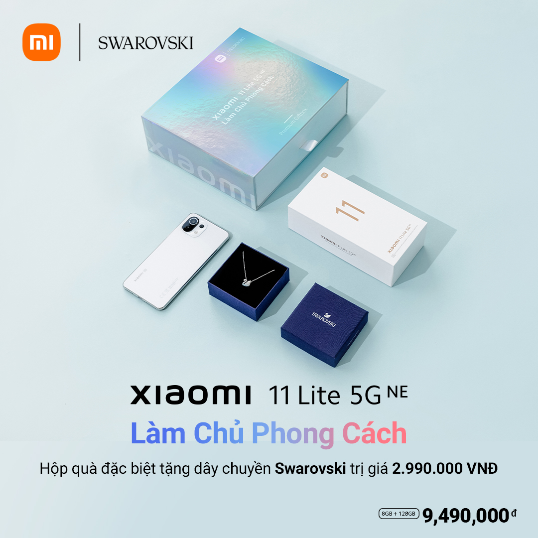 Xiaomi hợp tác cùng Swarovski mang đến tuyệt tác thiết kế mỏng, nhẹ và đầy tinh tế