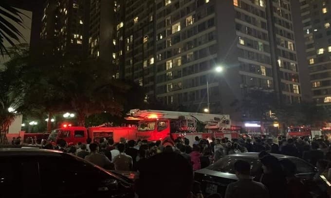 Cục nóng điều hoà phát nổ ở ban công căn hộ Times City, nhiều cư hốt hoảng di tản 